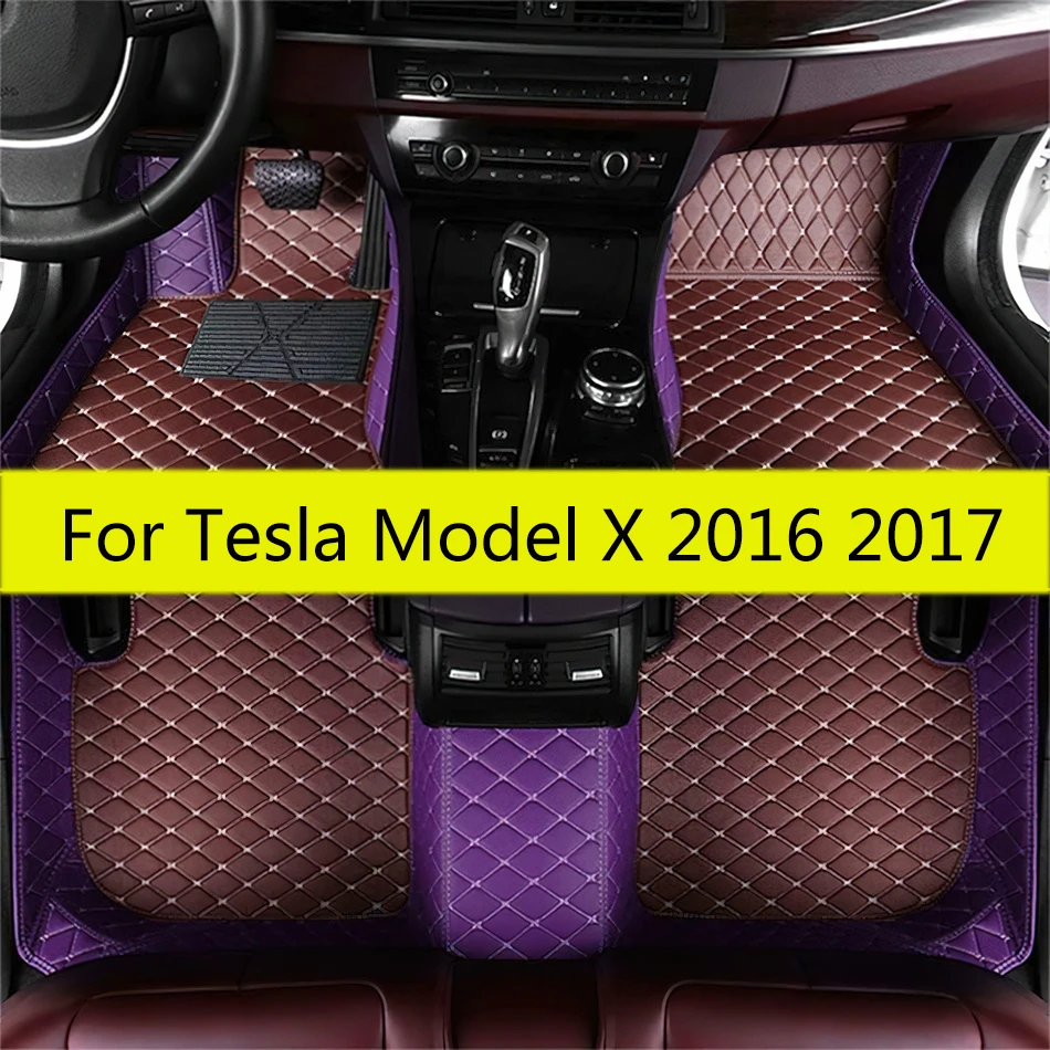 Автомобильные коврики для Tesla Model X 2017 2016 (7 сидений) на заказ аксессуары