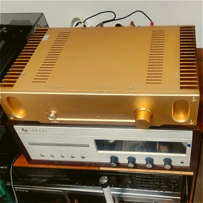 Фото Запечатанный золотой усилитель мощности класса A HIFI 1969 года, чистый класс A, аудиофильский уровень, качество звука уровня Ball Machine №1