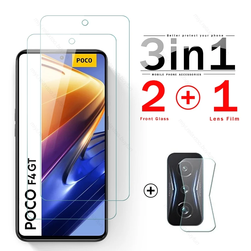 

Стекло для Poco F4 GT 3 в 1 защитное стекло Poko Little F1 F3 X3 X4 M4 M3 F2 Pro