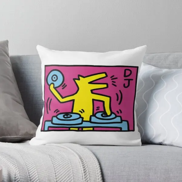 

Dj Casette Music Print Pillow Cover Waist Decor Sofa Home Comfort Hotel Bed Pillow Cover Not Include
