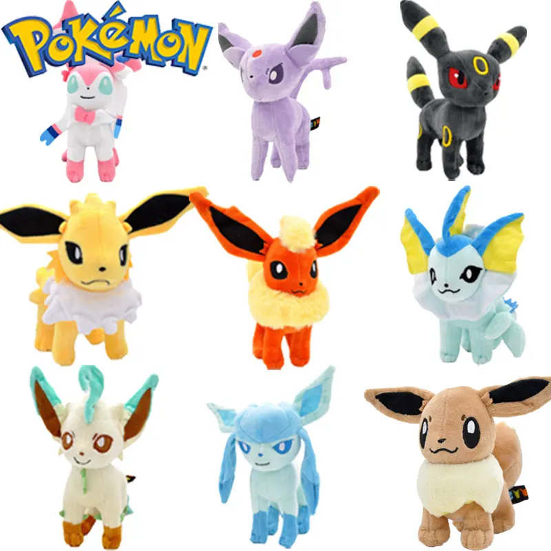 

Pokemon Eevee Stuffed Plush Toy 20CM Kawaii Eeveelution Sylveon Flareon Jolteon Umbreon Vaporeon Toys for Children Birthday Gift