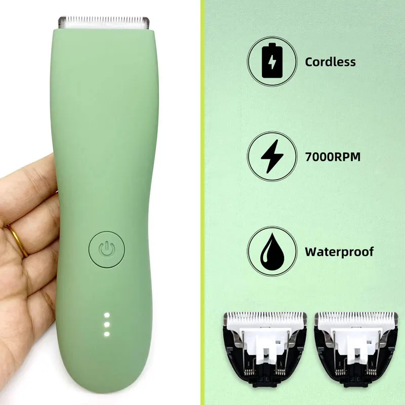 Mens Body Hair Trimmer for Men Balls Women Lady Shaver Hair 