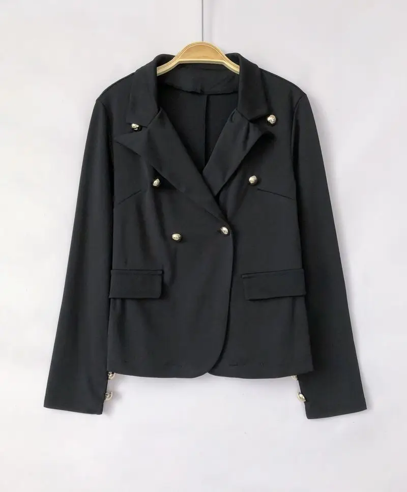 Office Lady Basic Blazer Suit 2 Piece Set Women Single Button Slim Blazer Elastic Waist Pencil Pants Set Hihg Waist Pants Suits