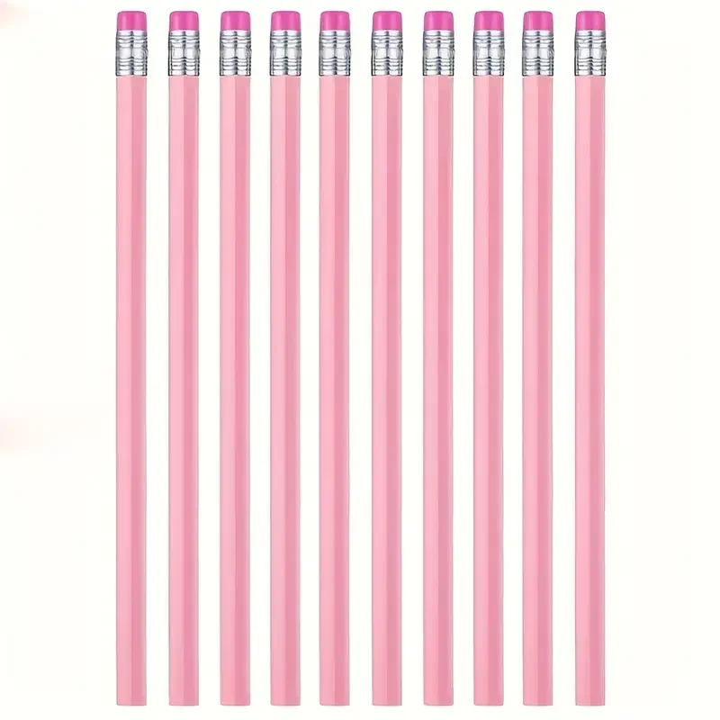 

Деревянные розовые простые карандаши HB с ластиком