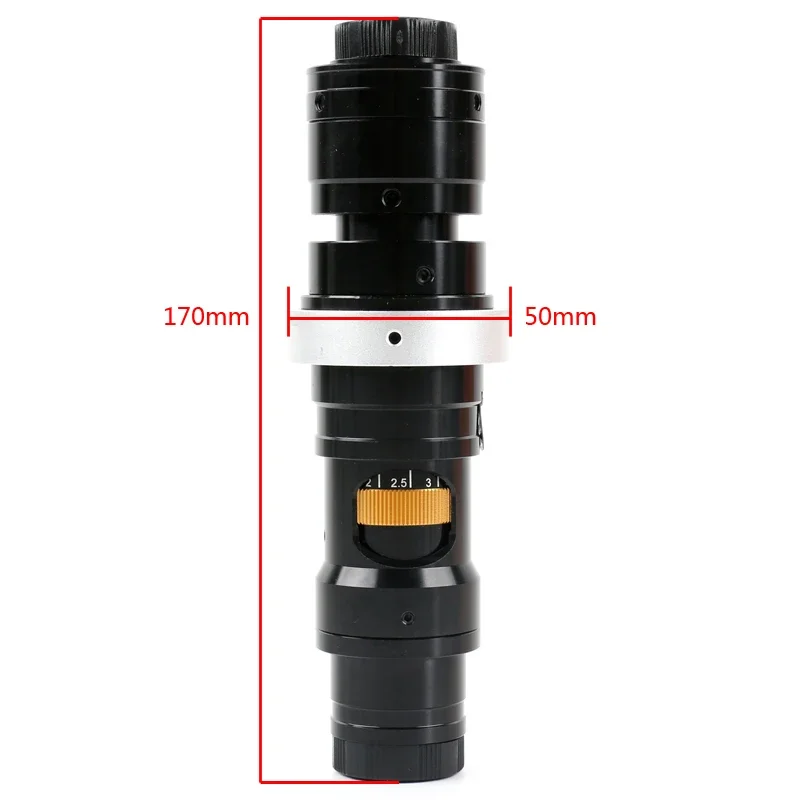 Фото 0,7X-5X 140X 200X 400X Монокулярный зум Объектив с креплением C Большая глубина полевого CCD Регулируемый объектив Объектив для видеомикроскопа №4