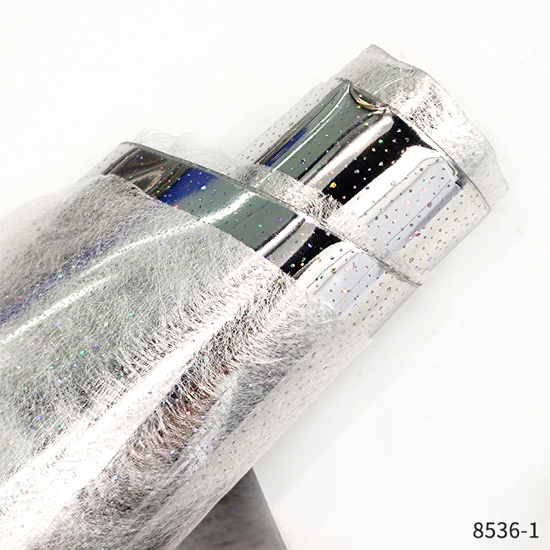 Гладкие металлические листы из искусственной кожи для бантов материал шитья