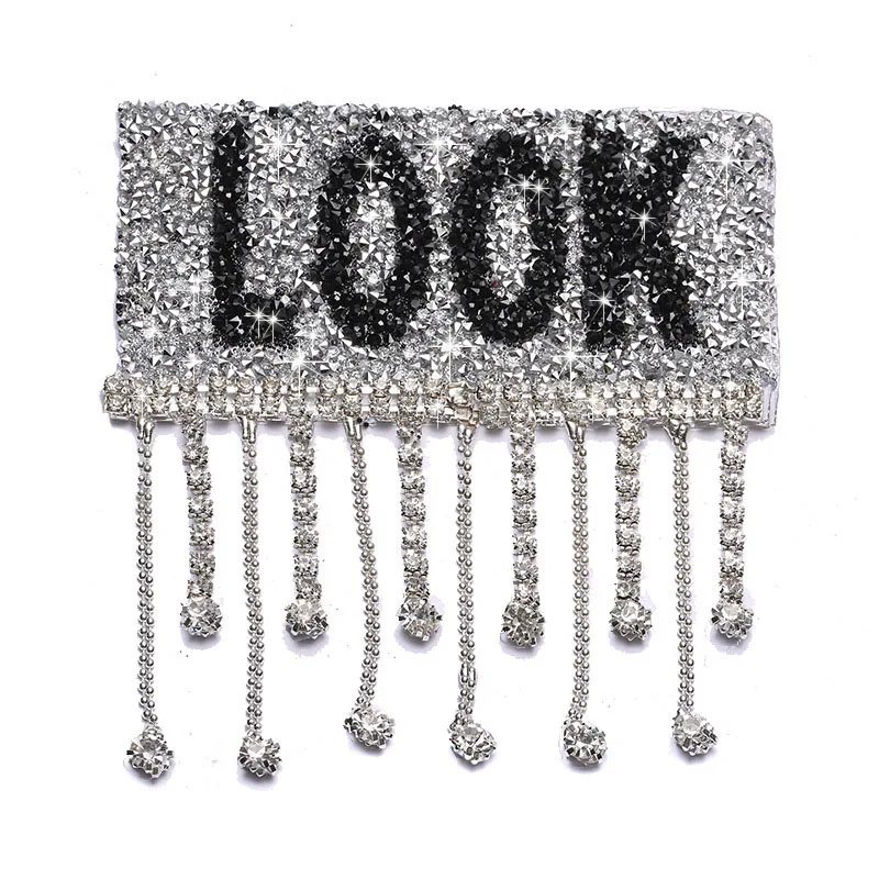 Нашивки с кисточками и надписью Любовь термонаклейки со стразами аппликацией