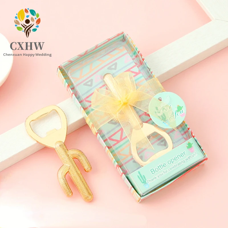 

10 Pieces Alloy Package Openers Cactus Shape Bottle Openers Funny Wedding Favors for Guests Bar Company Celebration Souvenirs
