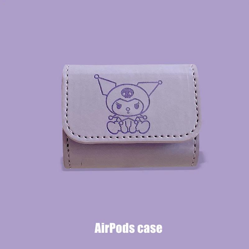 

PU Leather Purple Cartoon Melody Cat 2021 AirPods 3 Case Apple AirPods 2 Case Cover AirPods Pro Case IPhone Earphone Accessories