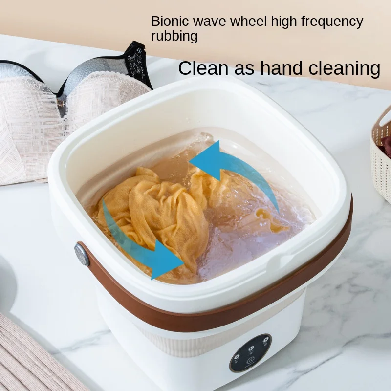 

Folding washing machine, portable underwear and underwear cleaning machine, small mini dehydration sock washing machine, new2023