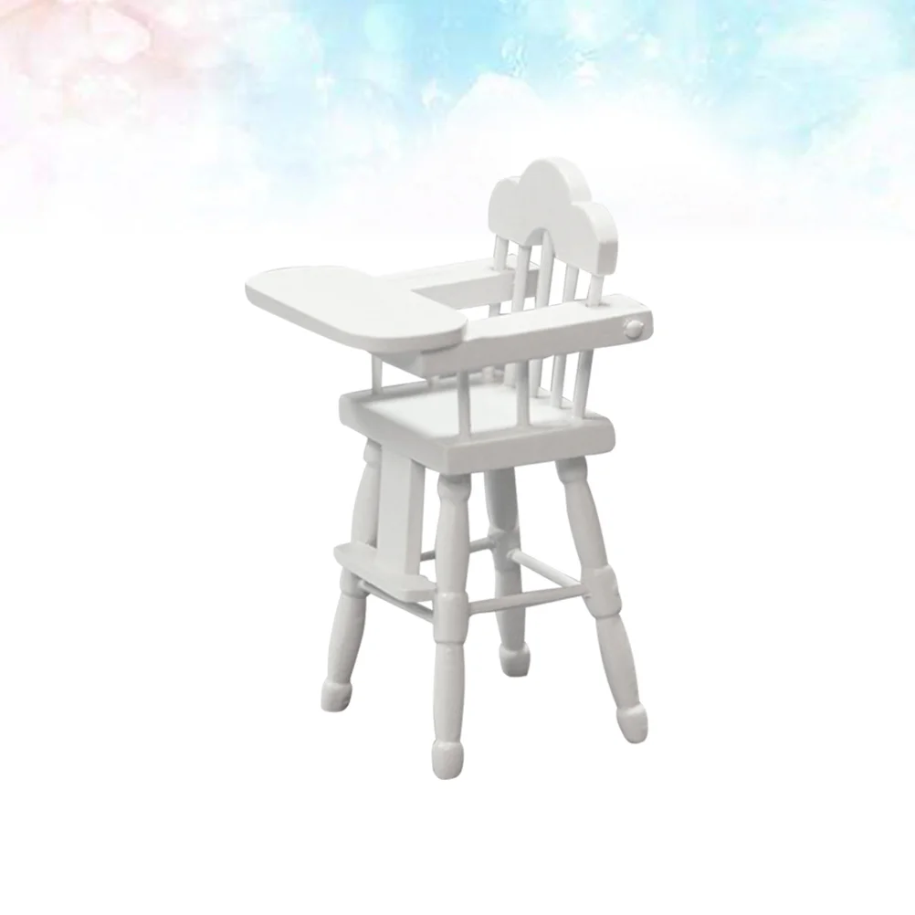 

Высокий стул модель Крошечный Деревянный Белый Регулируемый стол высокий стул модель фотореквизит ролевая игра для детей