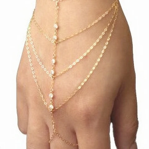 Модный многослойный браслет на палец с кристаллами для женщин, браслет золотого цвета и браслеты в подарок, оптовая продажа ювелирных изделий