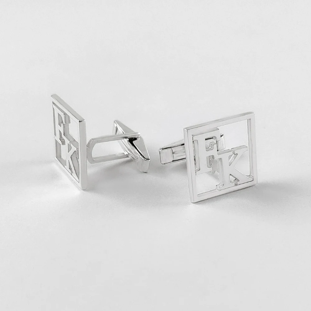 Запонки для мужчин и женщин персонализированные запонки с инициалом подарок