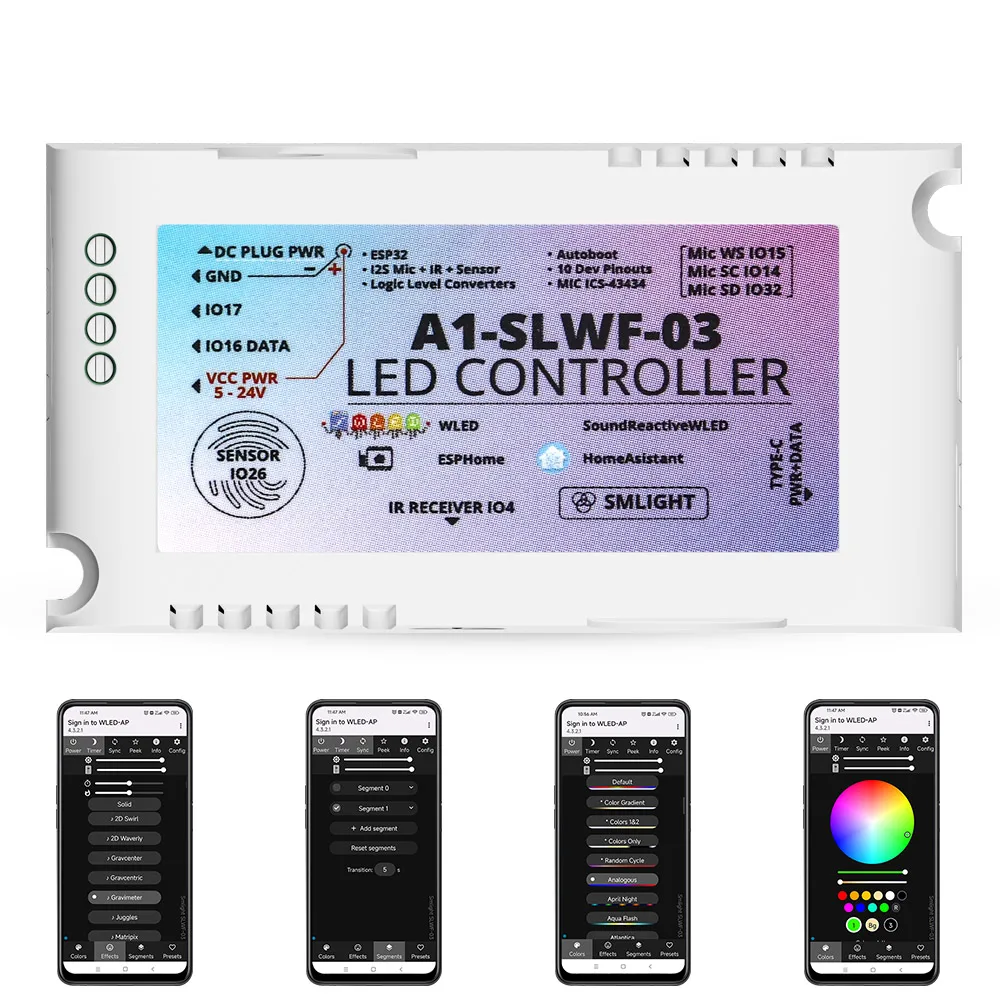 

RGB-контроллер SMLIGHT WLED ESP32