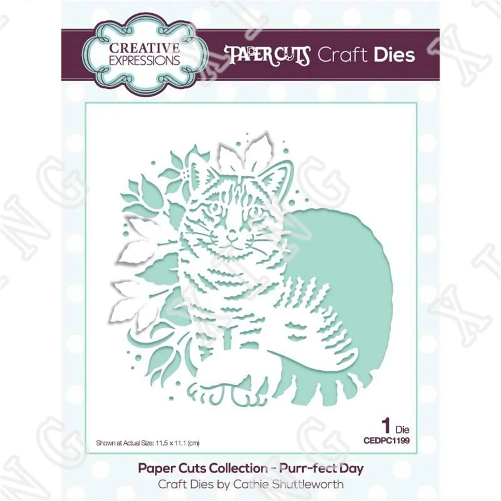 

Purr-fect Day 2022 New Metal Cutting Dies for Diy Scrapbooking Crafts Stencils Maker Photo Album Template Handmade Decoration