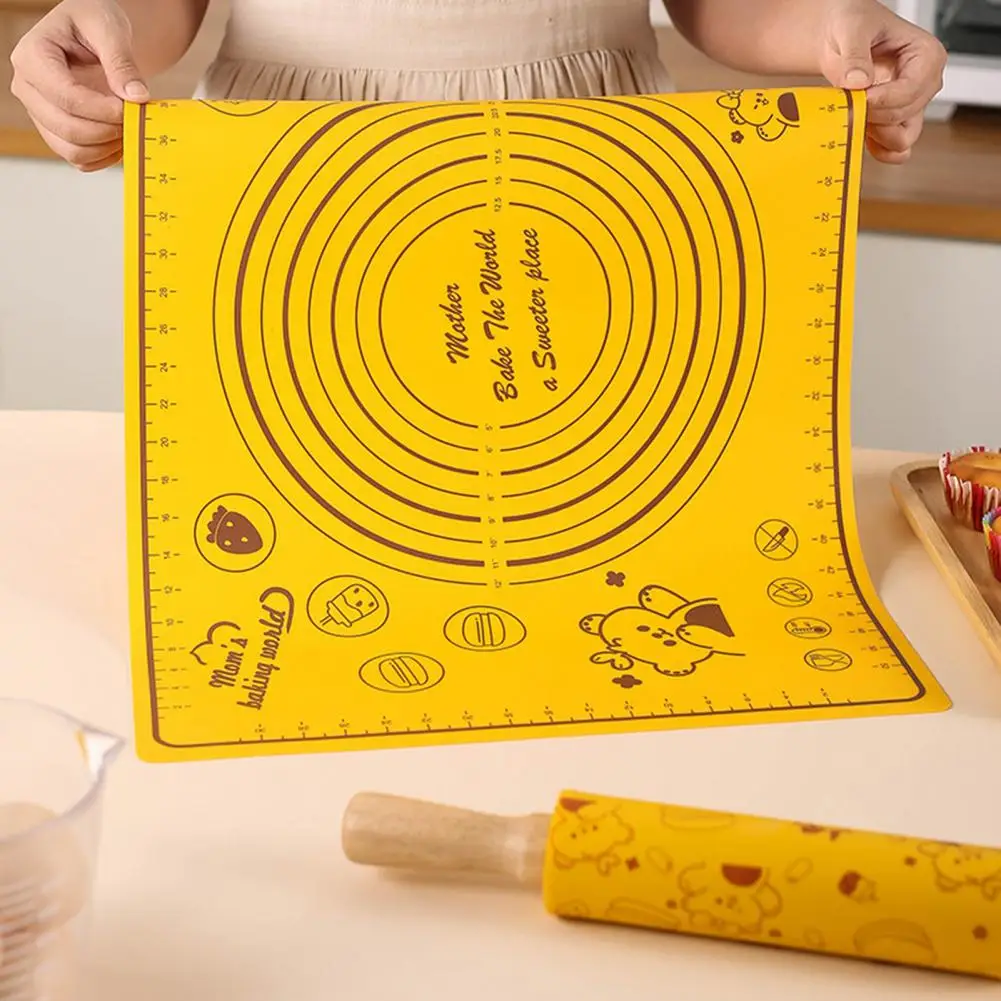 

1 Set Kneading Pad Durable Extra Thick Rolling Dough Mat Flexible Undeformed Pastry Mat