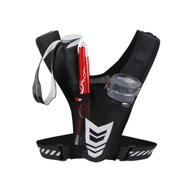 Running Vest for Runners Reflective Running Vest Water Bottle Phone Holder Bag Universal Vest for Joggers Cycling Nights Sports