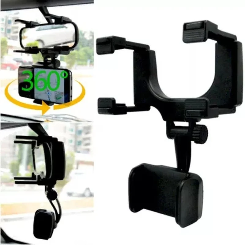 universal 360 rotatable car rearview mirror mount stand holder stand cradle for cell phone gps car rear view mirror bracket free global shipping
