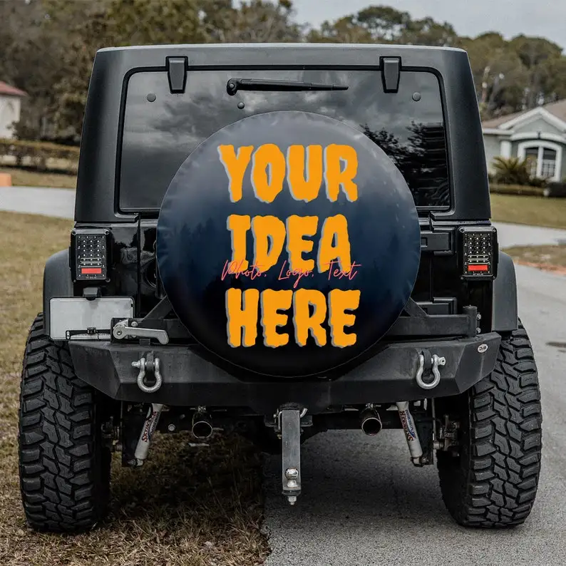 

Персонализированный Чехол для запасной шины грузовика, подарок для любителей джипа, подарок на Хэллоуин, индивидуальный чехол для шины, люб...