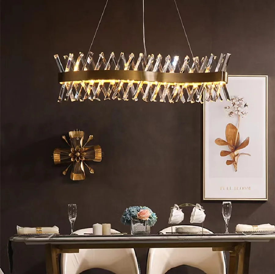 

Постмодернизированная хрустальная люстра S-образной формы, комнатный светодиодный декоративный подвесной светильник для гостиной, спальн...
