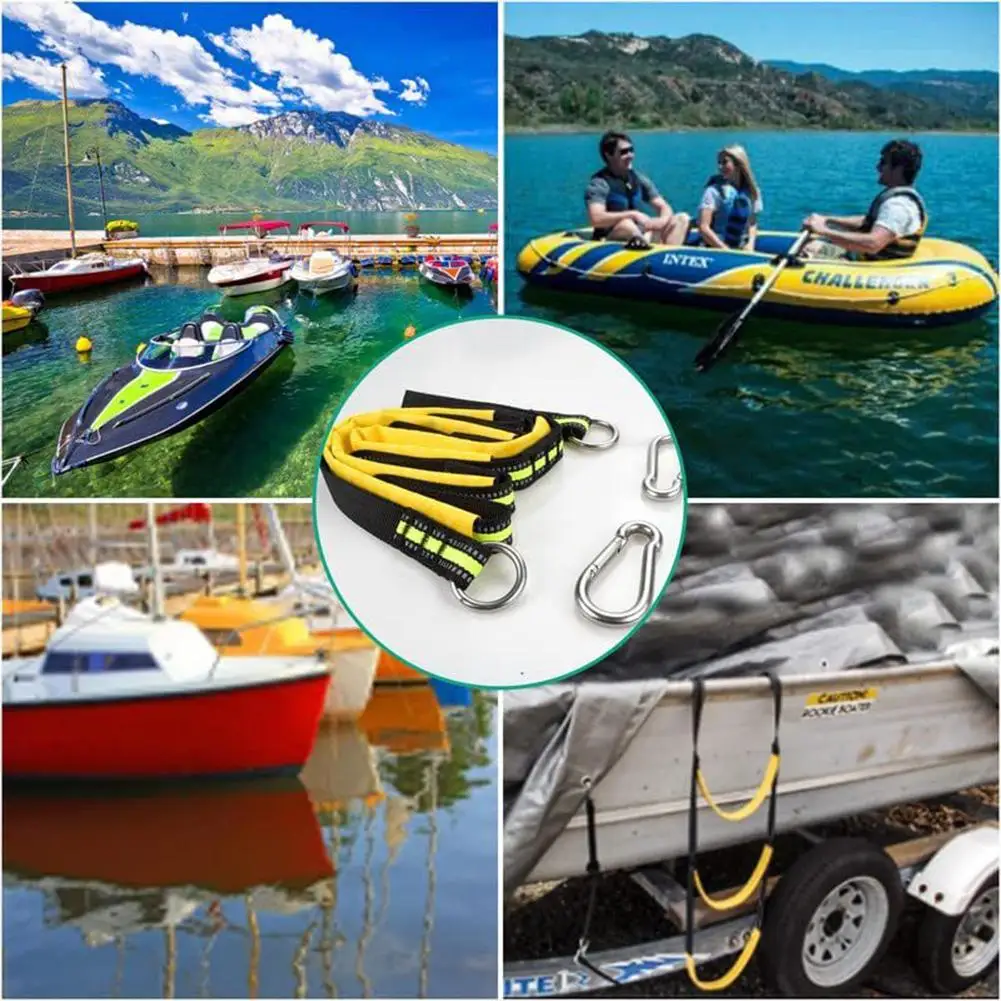 

New Boat Rope Ladder With Hook Portable Folding Soft Boarding Ladders For Inflatable Boat Kayak Motorboat