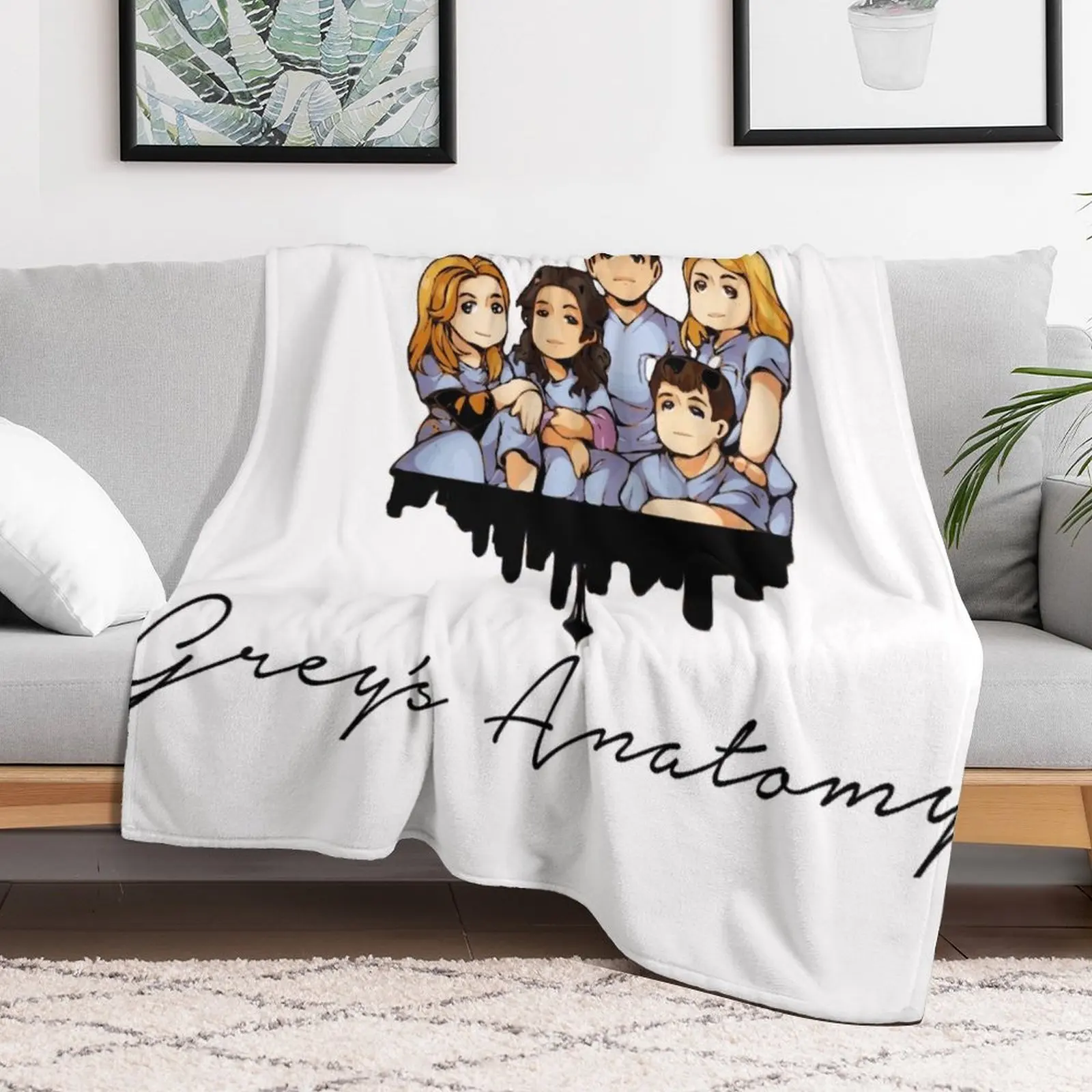 Одеяло с рисунком Greys мягкие кровати клетчатый спальный мешок одеяла из