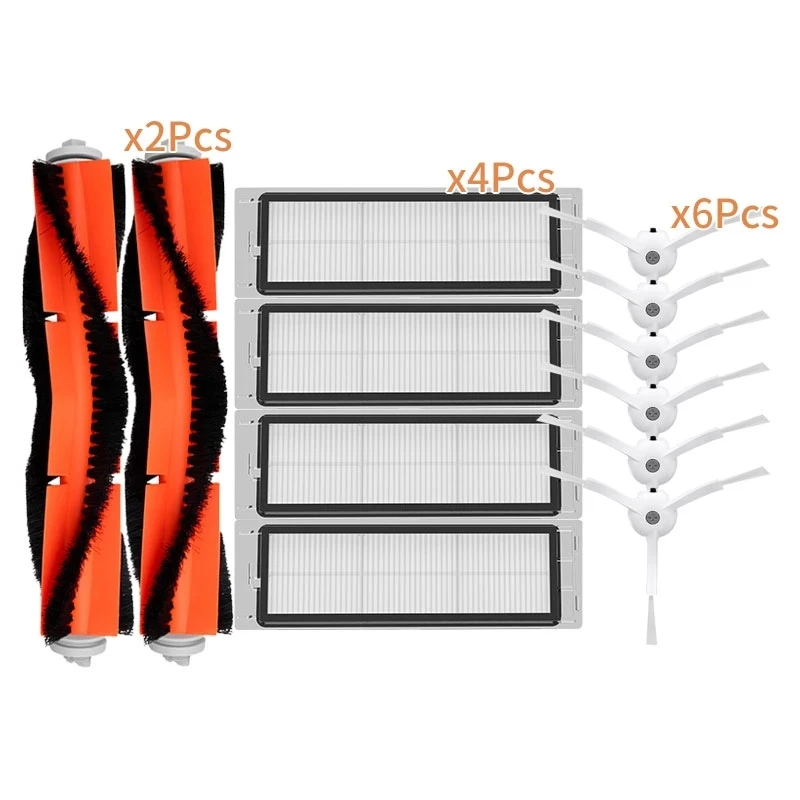 

12PCS Vacuum Cleaner Accessories Brush Hepa Filter For xiaomi mijia mi 1S Roborock S50 S55 S52 S6 Robot roller spare Parts