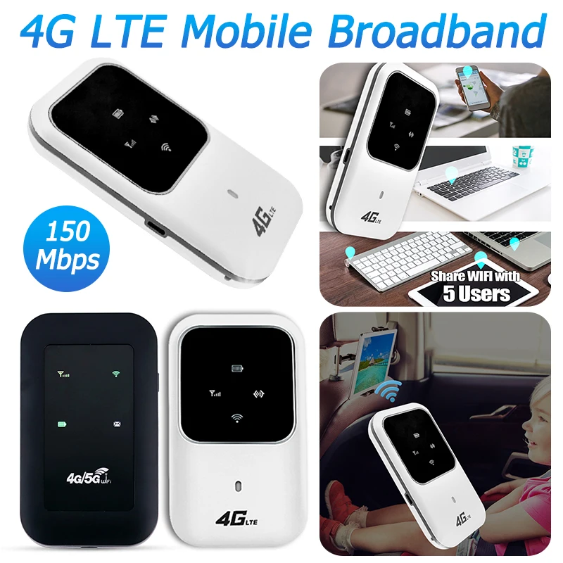 4G WiFi Router 4G LTE Router WiFi Repeater Signal Amplifier Network Expander Mobile Hotspot Wireless Mifi Modem Router SIM Card