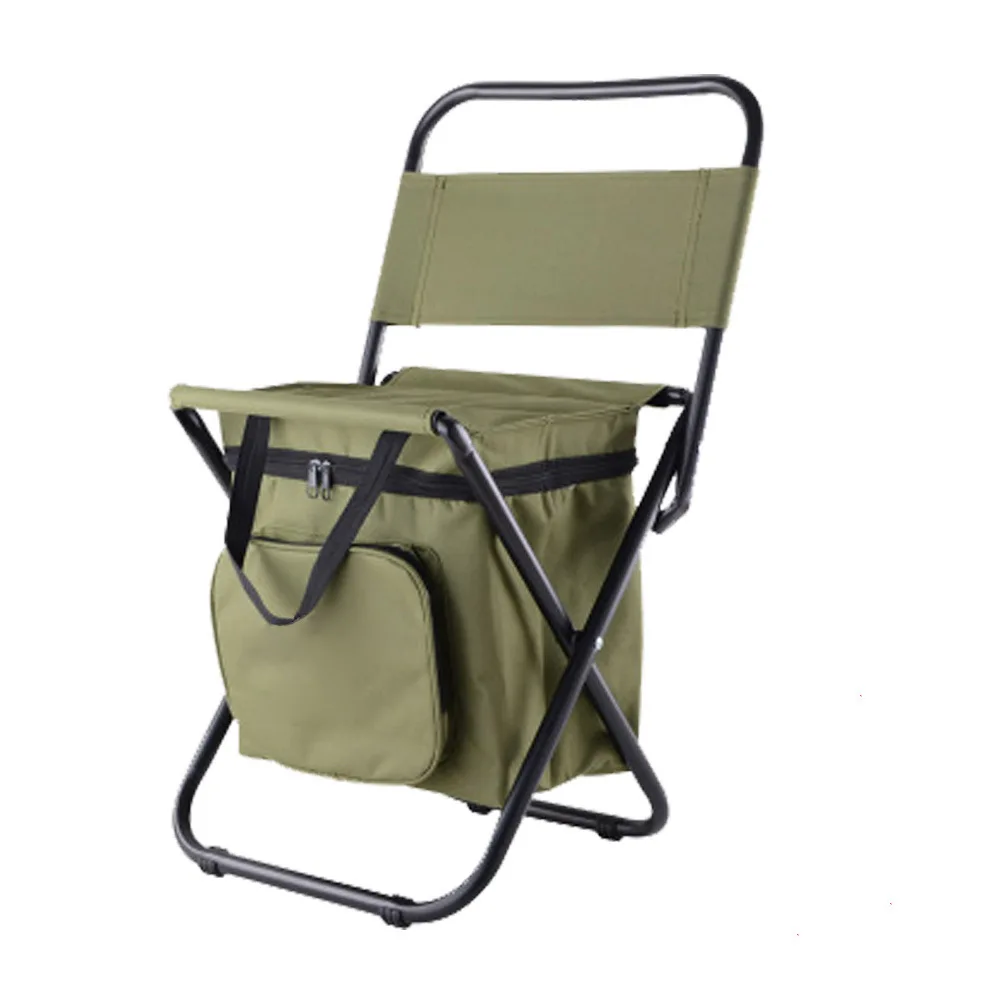 

Outdoor Camping Folding Portable Cooler Chair Picnic Fishing Beach Hiking Outdoor Backpack Ultralight Seat Table Camping Stools