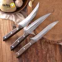 hand forged boning knife high carbon steel pineapple hook knives kitchen utility tools with knife scabbard
