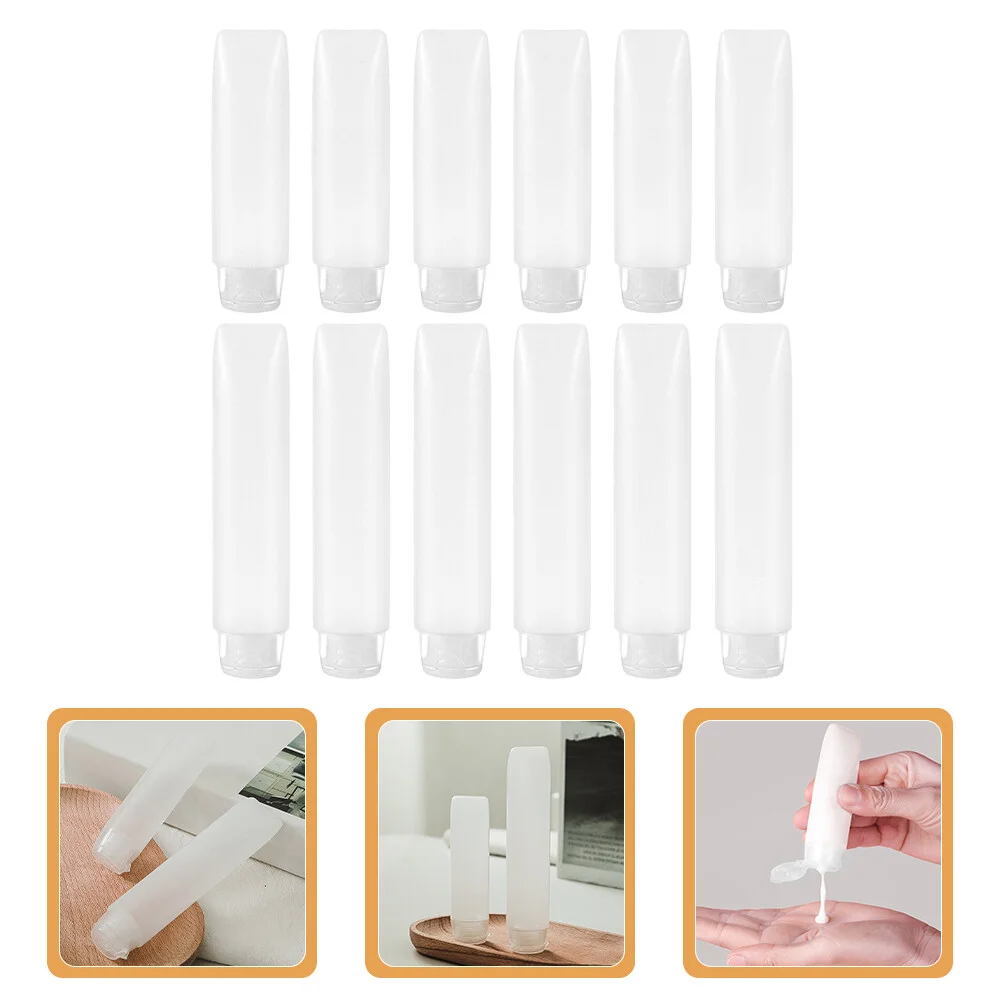 

12 Pcs Cleasing Milk Lotion Dispensers Packing Bottles Sealed Container Small Soap Tubes