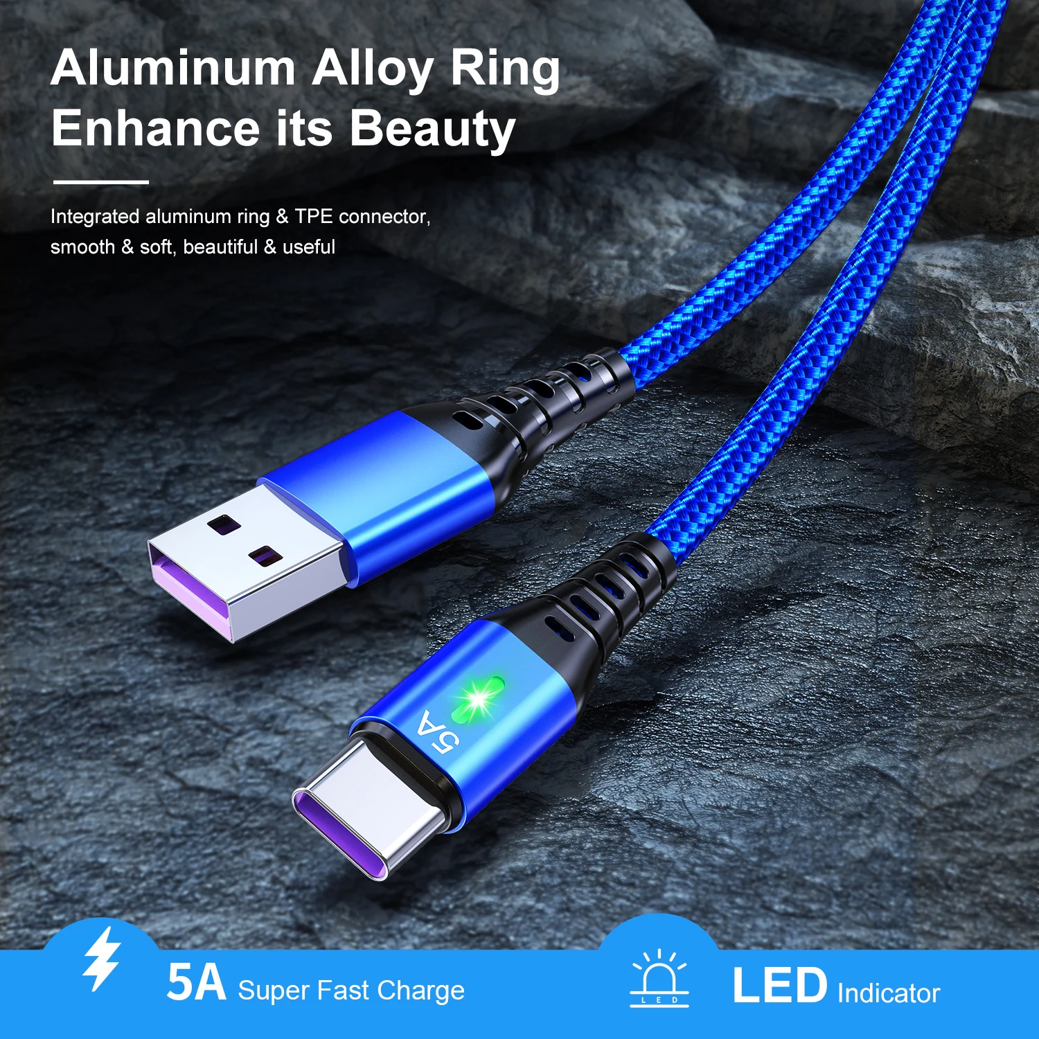 5А USB LED Type C/Micro кабель для Samsung S21 S20 S10 Xiaomi быстрой зарядки Huawei P40 P50 Pro OppoA3 c type |