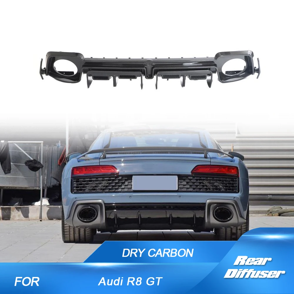 Prepreg сухой углеродный Автомобильный задний бампер диффузор спойлер губа для Audi R8