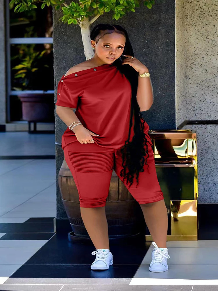 Женский спортивный костюм 2022 из двух предметов топ с воротником на пуговицах и