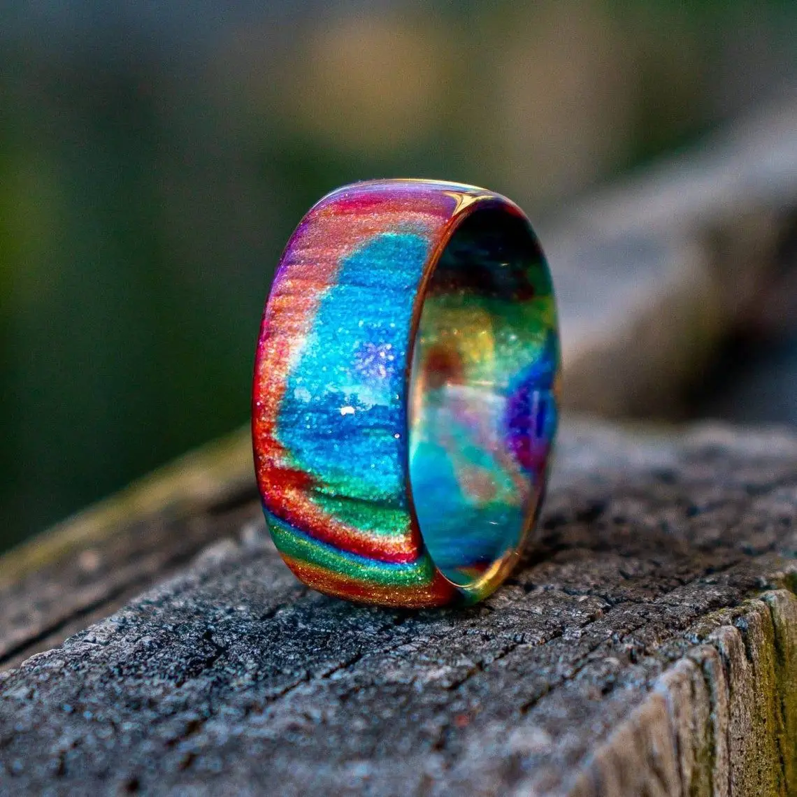 

New Acrylic Resin Ring Europe and America Colorful Baby Girl Ring Index Finger Ring Individually Packaged Free Shipping