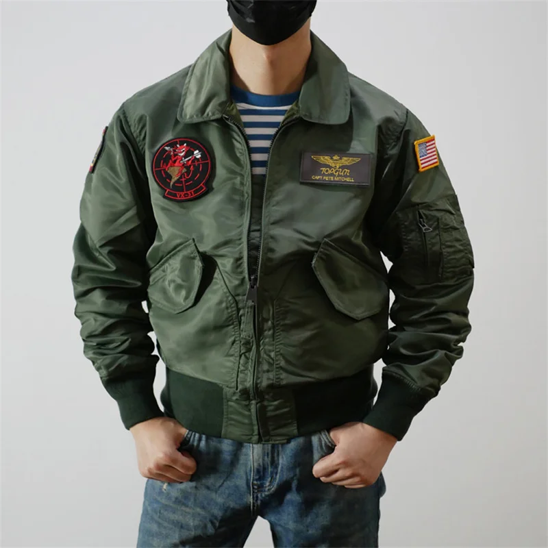 Мужской костюм для косплея Moive Top Gun: Maverick пилотная нейлоновая куртка американская