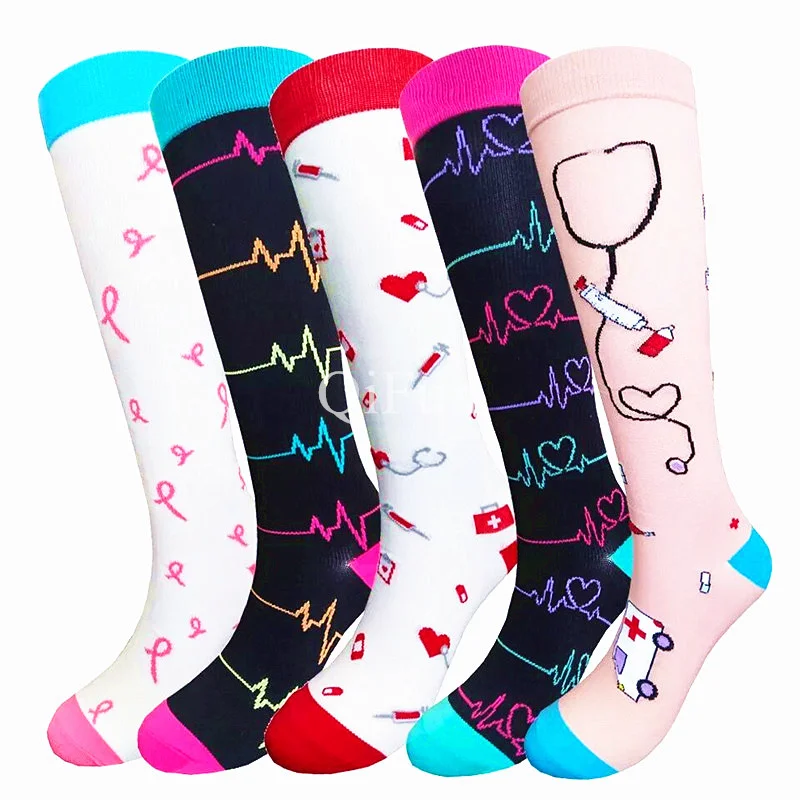 58 Styles Compression Socks Women Medical Nursing Stockings 20-30mmHg Edema Diabetes Varicose Veins Running Compression Socks