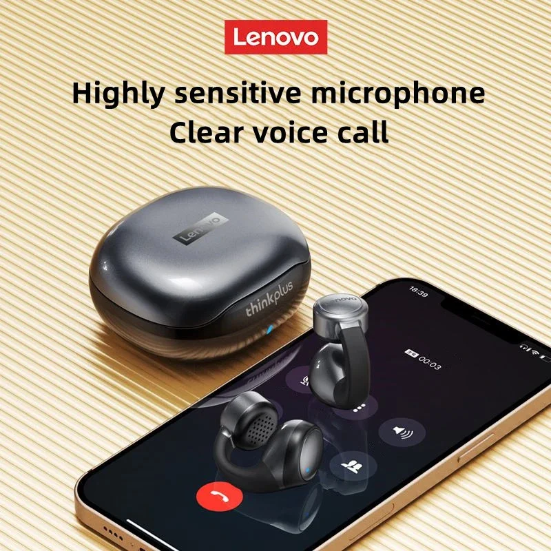 

Lenovo X20 Wireless Bluetooth Earphones with MIC Noise Cancelling Earbuds HD Calling Headphones Sports Long Range Headsets
