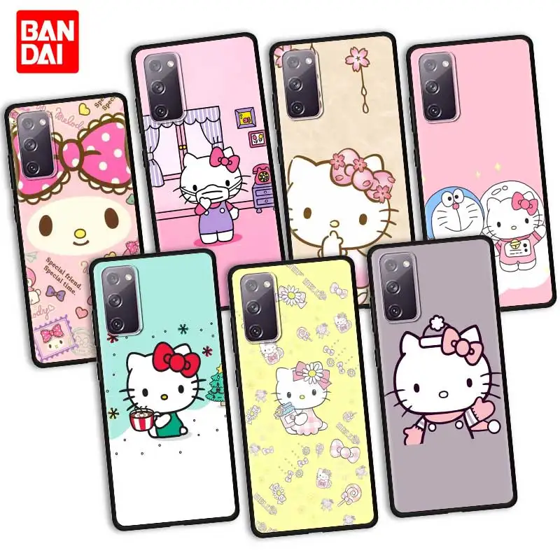 

Cover Phone Case for Samsung Galaxy S20 FE S21 S10 S9 Plus Ultra 5G S20fe S21fe S20ultra Bag Capa Armor Cartoon Hello Kitty Cat