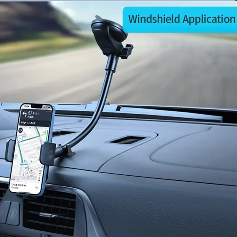 

Dashboard Phone Holder for Car 360° Widest View 9in Flexible Long Arm Universal Handsfree Auto Windshield Air Vent Mount