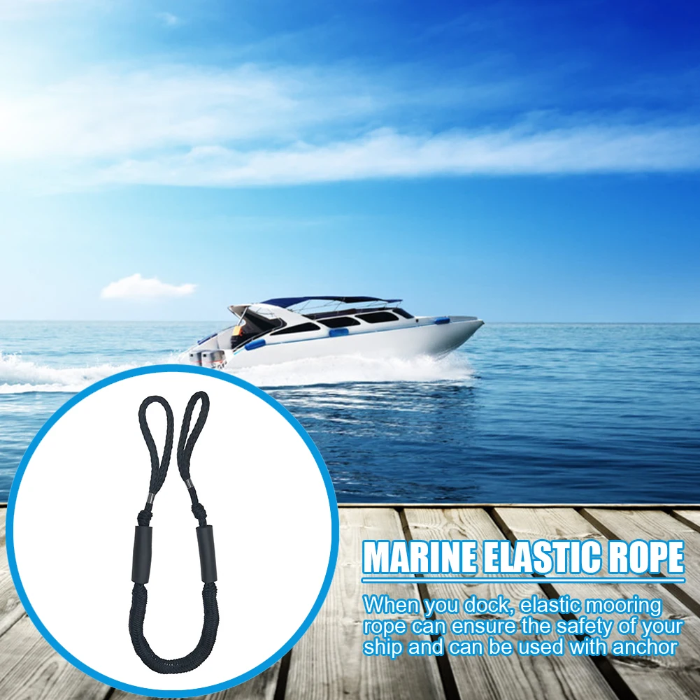 

4FT Adjustable Mooring Anchor Rope Marine Elastic Boat Dock Bungee Dock Line for Sightseeing Easily Enjoying Supplies