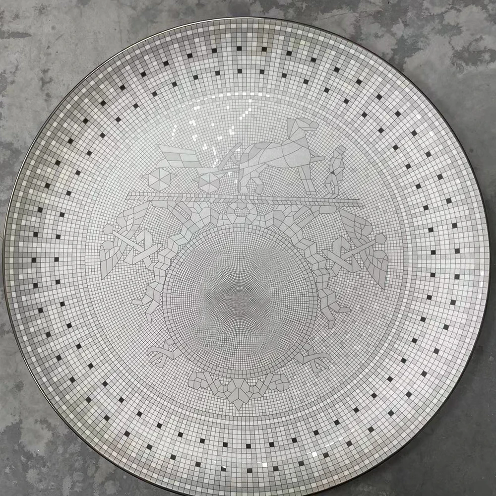 Скандинавский супер большой набор посуды из костяного фарфора креативные