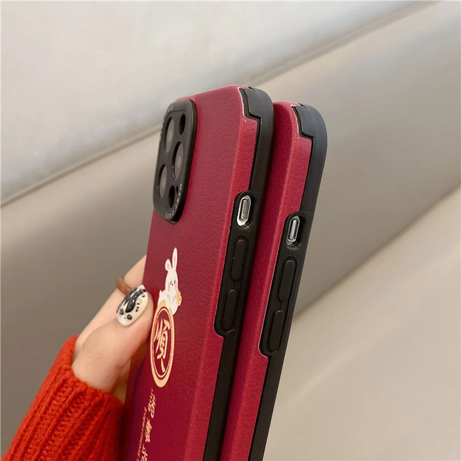 Faux Fur China Wind DIY Text Drop Resistant Phone Case For iphone14 13 12 11 Pro Max XS X XR 7 8 Plus Fashion New Products