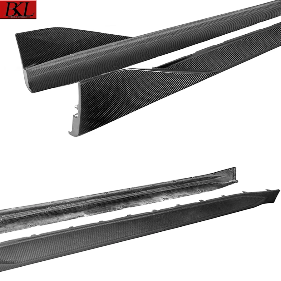 Фото Для BMW M3 M4 G80 G82 G83 21-IN сухие боковые юбки из углеродного волокна, боковой бампер, разветвители, боковая юбка, фартук Cupwings Winglets Canards №4