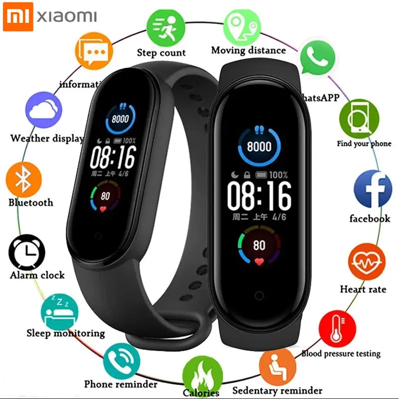 

Оригинальный Смарт-браслет XIAOMI M5, водонепроницаемые спортивные Смарт-часы для мужчин и женщин, ремешок для измерения кровяного давления и п...