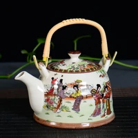 the new kettle restaurant restaurant household heat resistant teapot cold kettle flower teapot with filter tea mesh 1l kitchen