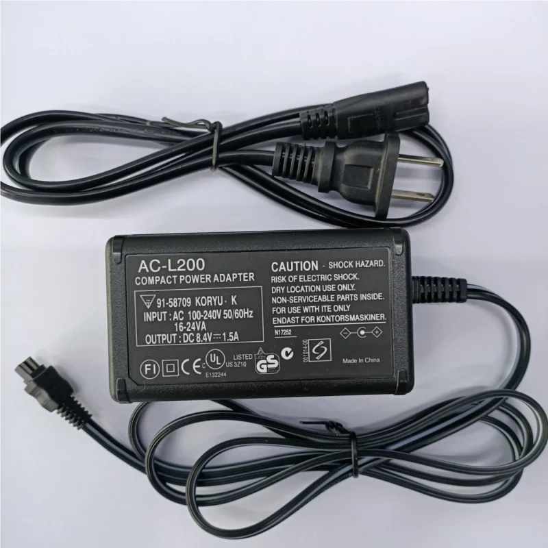 

AC-L200 AC Power Adapter Charger for So ny Handycam DC R-SX40, DC R-SX41,DCR-SX44,DC R-SX45,DC R-SX60,DC R-SX63,DC R-SX65