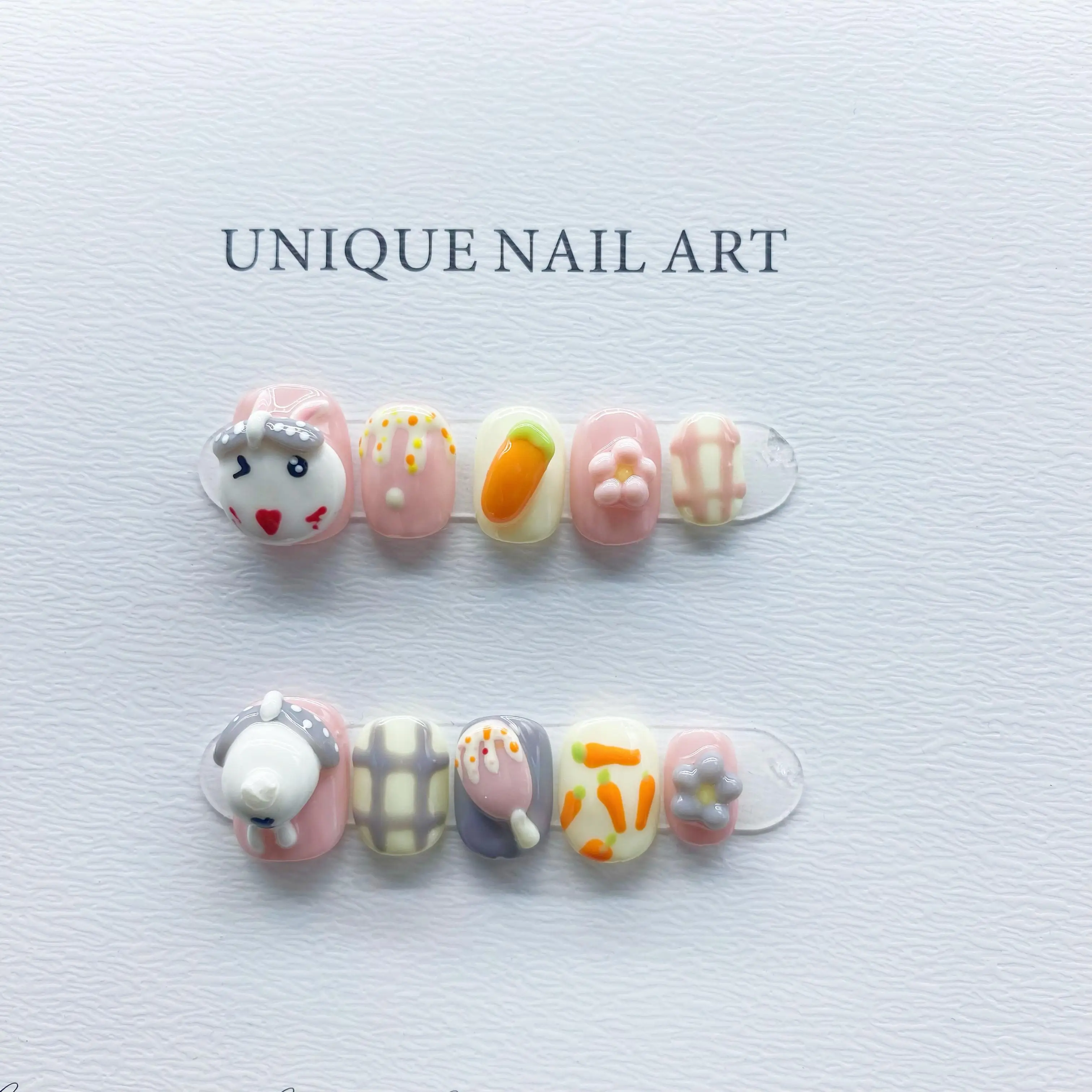 Очаровательный кролик-Зодиак скульптурный Съемный Многоразовый отбеливающий