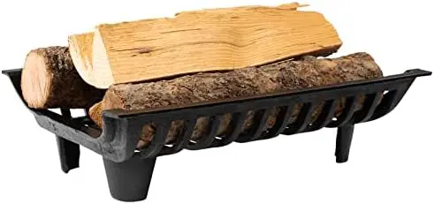 

inch Fireplace Log Grate Heavy Duty Solid Steel Fire Grates Wood Stove Chimney Burning Holder