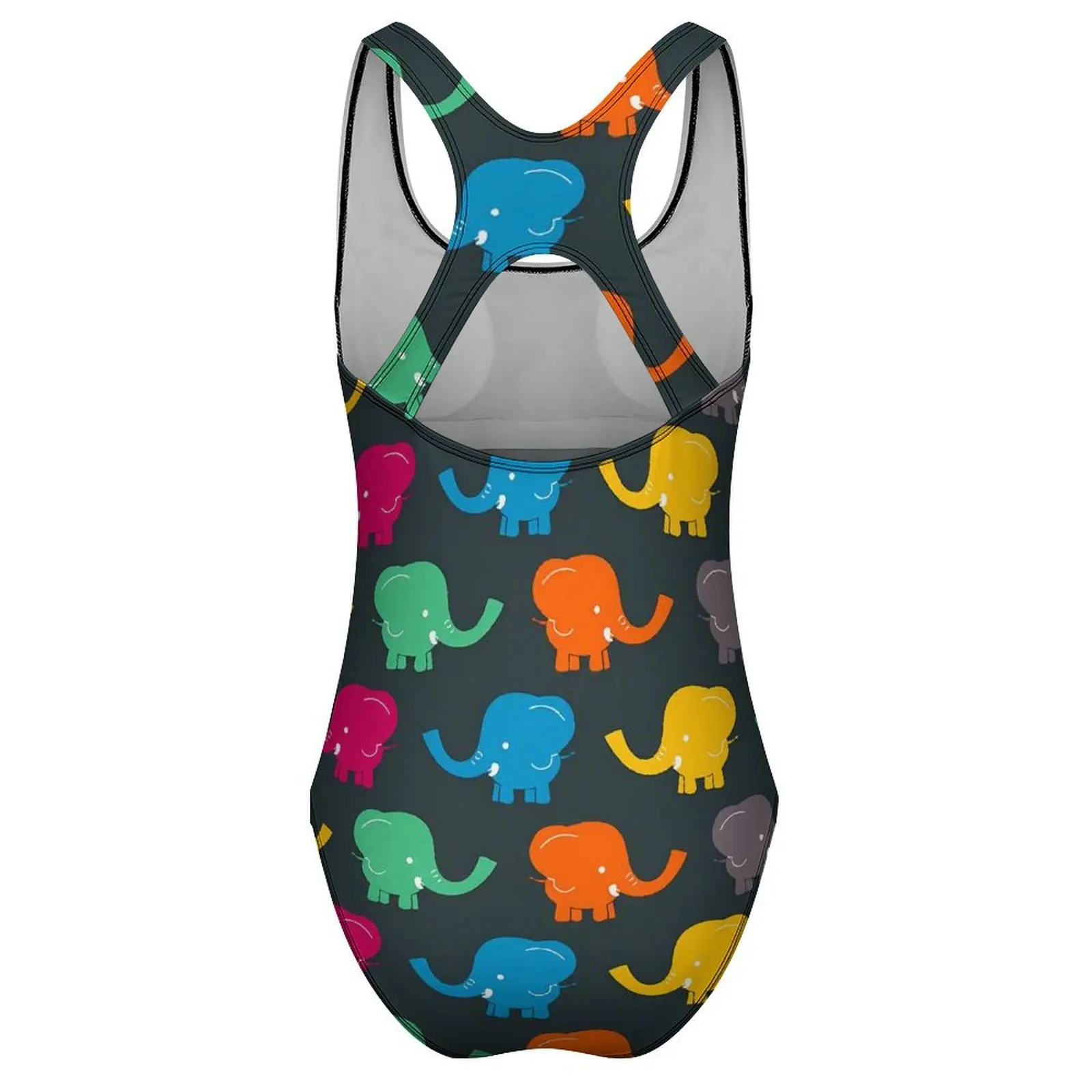 Детский раздельный купальник в виде слона яркий дизайнерский слитный для пляжа